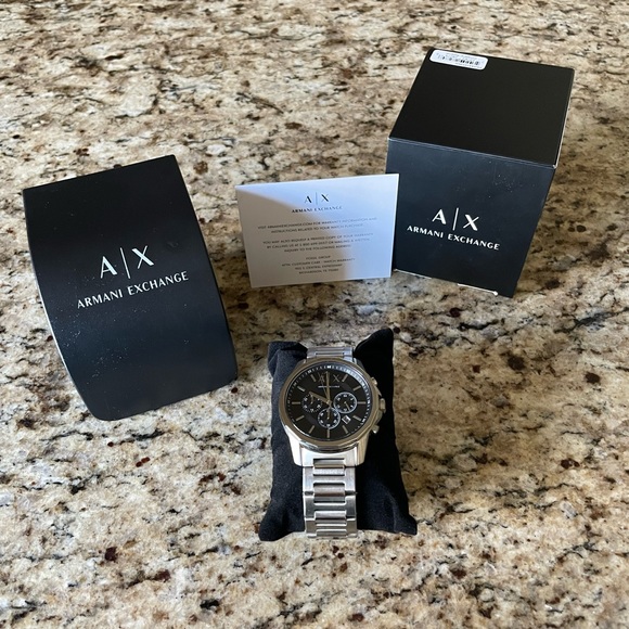 Armani Exchange Chronograph Stainless Steel Watch NWT - Picture 5 of 5